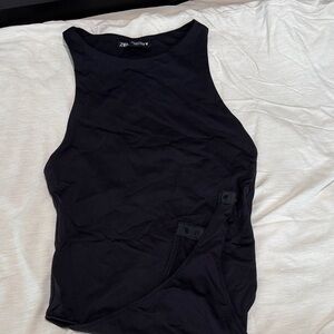 Zara Black Sleeveless Bodysuit